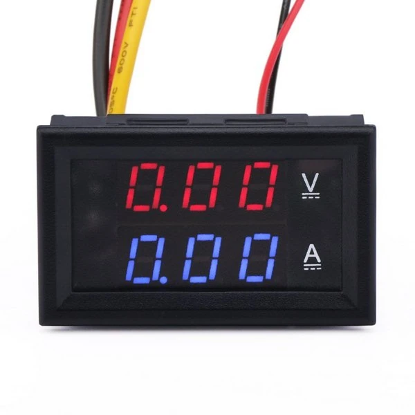 voltmeter ampere meter dc blue red (Copy)
